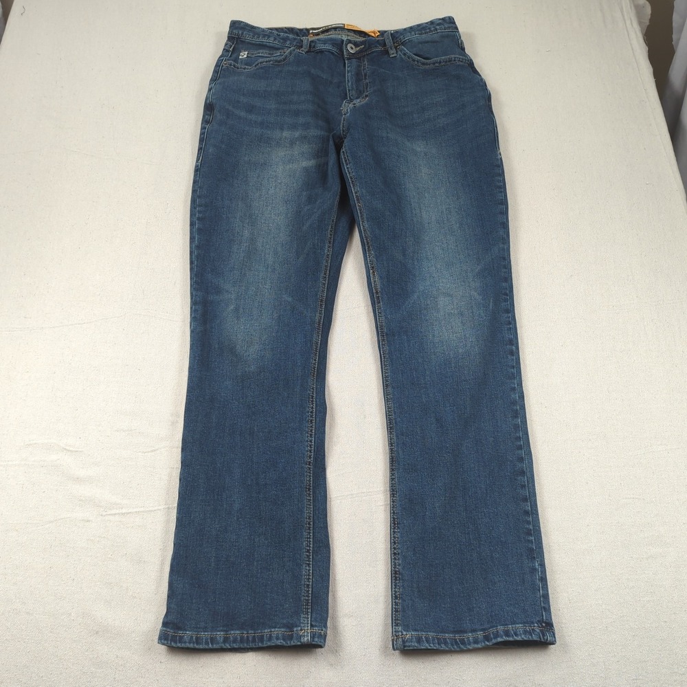 Hooey X Rock Roll Denim Jeans Mens 36x34 Blue Double Barrel Stackable Relaxed